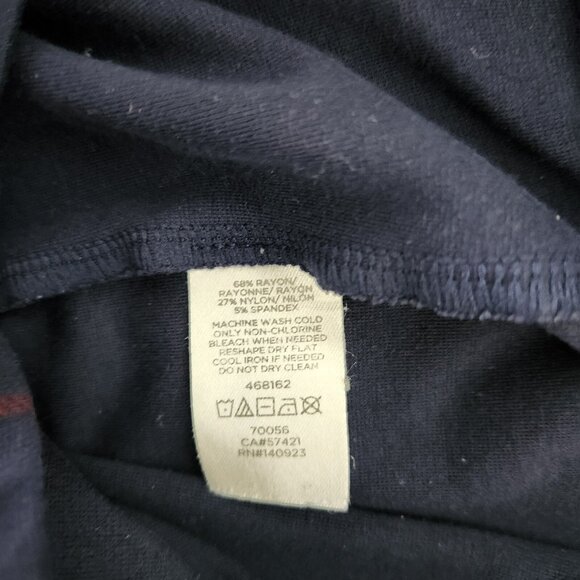 LOFT Outlet Soft Knit Leggings‎ Navy Blue Red Check XS Pull On Stretch Cropped - Picture 11 of 11